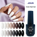 JOUS OEM Professional Pure White High Gloss Gel Polish for Nail Art Base with Excellent Leveling Easy Application & Salon Grade