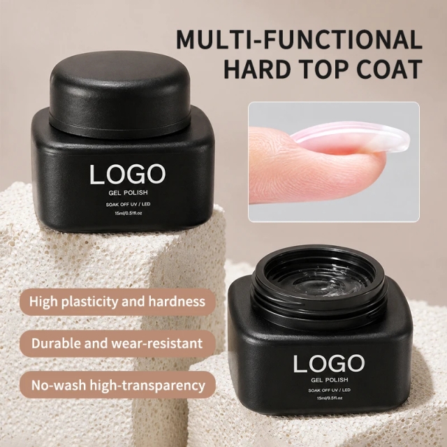 Multifunctional High Hardness Top Coat Gel 1kg 15ml No Wipe Super Shiny Top Coat Nail Polish Uv Gel No Label Uv Cured Gel Polish