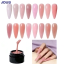 JOUS All-in-One Nude Gel Building for Extensions & Color 60s Fast Cure Soak Off & No Yellowing Saves Time & Inventory