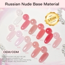 High Transparent Shine Russian Nude Uv Base Coat Gel Polish Material Hema Free Oem Uv Gel Nail Polish Resin Plant Based Nail Gel