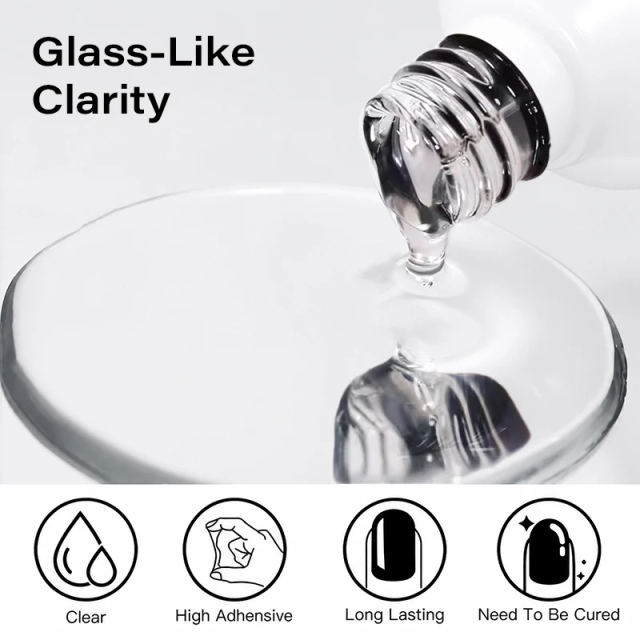 Hema/Tpo/HPMA Free Transfer Gel 15ml Eco-friendly Long-lasting Nail Art Foil Glue Transfer Gel for Nails Glue Art Stickers