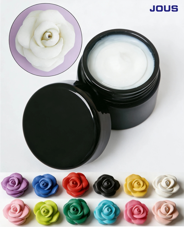 Soft yet Firm White Sculpting Gel for Intricate Carving Floral Designs & Mold Making with Quick 60s Set & Easy-Shaping Formula