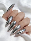 JOUS Mirror Silver Metallic Gel with Super Shiny Reflective Effect for Nail Art Salon Use Soak Off Long Lasting Nail Polish