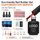 Custom Builder Gel Tpo Free Hema Free TMPTA Free Eco-friendly Red Gel Polish Coleccion Healthy Builder Gel for Nails No Burn 1kg