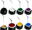 No-Wipe Black Spider Gel for 3D Line Art High Elasticity Stretchy Gel with Superior Flow Control for Chrome Powder Nail Designs