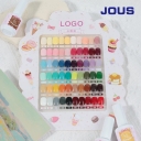JOUS Spring Design 60Colors Pastel Gel Polish Collection Box TPO HEMA FREE High Pigment One Layer Cover Gel Nail Polish Set