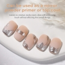 HEMA & TPO-Free clear No Wipe Matte Top Coat Gel Polish Non-yellowing Velvet Top Coat 15ml Uv Gel Nail Polish with Custom logo