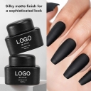 HEMA & TPO-Free clear No Wipe Matte Top Coat Gel Polish Non-yellowing Velvet Top Coat 15ml Uv Gel Nail Polish with Custom logo