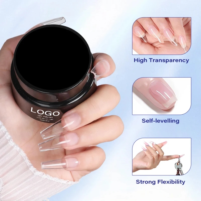 High-transparency Poly Nail Extension Gel Set HEMA TPO TMPTA Free Nail Extension Gel Polish Healthy  for Nails