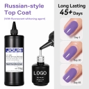 OEM High Hardness Strong Stain Resistance Crack-resistant Russian-style Top Coat Gel Polish Super Shiny diamond Gel Top Coat Gel
