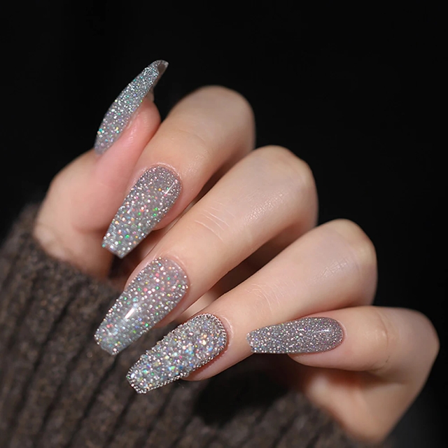 JOUS Dual-Flash Effect Nail Art Gel Dazzling Diamond-like Light with Flash Chip-Resistant up to 30 Day for DIY &Professional Use