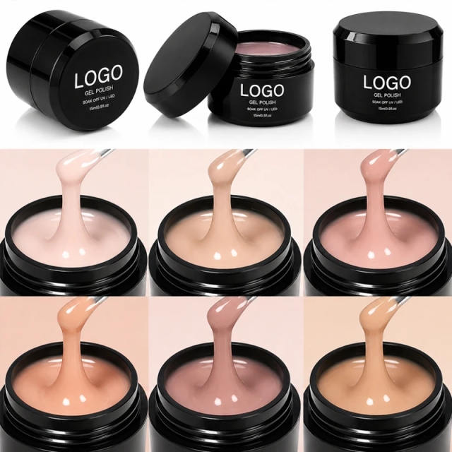 Nail Supplies Nude Poly Extension Gel Polish Base Material Soak Off Long Lasting  Tpo Free Hema Free TMPTA Free