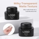 HEMA & TPO-Free clear No Wipe Matte Top Coat Gel Polish Non-yellowing Velvet Top Coat 15ml Uv Gel Nail Polish with Custom logo