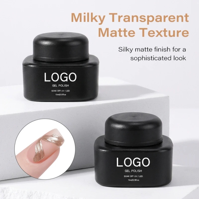 HEMA & TPO-Free clear No Wipe Matte Top Coat Gel Polish Non-yellowing Velvet Top Coat 15ml Uv Gel Nail Polish with Custom logo