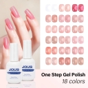 Wholesale Private Label 5 in 1 Gel Polish Translucent Nude Nail Gel Bulk Soak Off UV LED Gel for Professional Salon Supplies