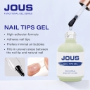 High Viscosity Nail Tip Adhesive Gel for Acrylic & Gel Extensions with Strong Bond LED Cured in 60s Odorless & Non-Yellowing