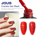 Red Crackle Gel for Nail Art Craquelure Effect Gel with Adjustable Color Formula Unique Cracked Texture for Artistic Nail Design