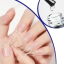 Plant-Based Nail Glue Replacement for Full Cover Tips Long Lasting &Easy Apply Crystal Clear Nail Adhesive Gel with LED Cure 60s
