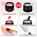 High Transparency Slightly Thick Zero-pain Extension Nail Gel No Heat  Tpo Free Hema Free TMPTA Free Extension Gel