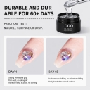 Custom logo Strong Hold Long Lasting Non-Toxic Elastic Rhinestone Gel Non Wipe Rhinestone Gel Resin-Based clear Gel Nails