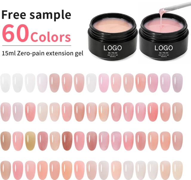 HEMA Free Zero Pain Extension Gel TPO Free Smart  No Heat Fast Self Leveling 60 Colors Private Label Wholesale