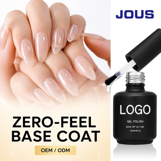 40 Days Wear Gel Base HEMA TPO TMPTA Free Natural Resin Strong Adhesion No Impurities Soak Off UV Gel for Salon Branding Order