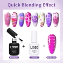 Private Label TPO HEMA-Free Self-Leveling Fast Curing Quick Blooming Gel Nail Polish Low Odor Non-Irritating Blooming Gel As