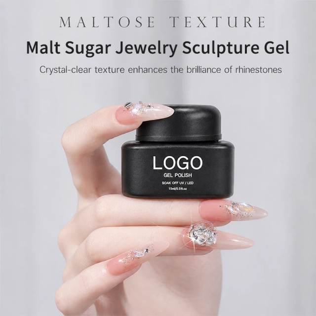 High Transparency Strong Adhesion Non Wipe Rhinestone Gel Long Lasting No Yellowing Nail Gem Rhinestone diamond Glue for Nails