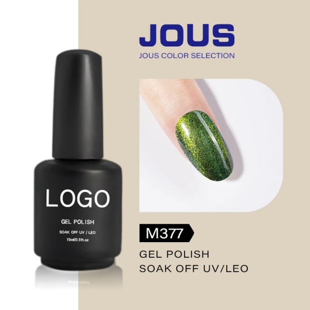 JOUS 9D Jade Cat Eye Gel Polish for Nail Art with Translucent Glass Crystal Effect & Holographic Shine Versatile Nail Design Gel
