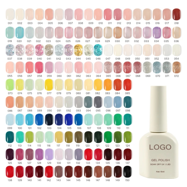 JOUS 15ml Sheer Gel Nail Polish Wholesale 150 Colors Professional 3d Uv Nail Gel Polish Set Reflective Glitter Gel Polish Set