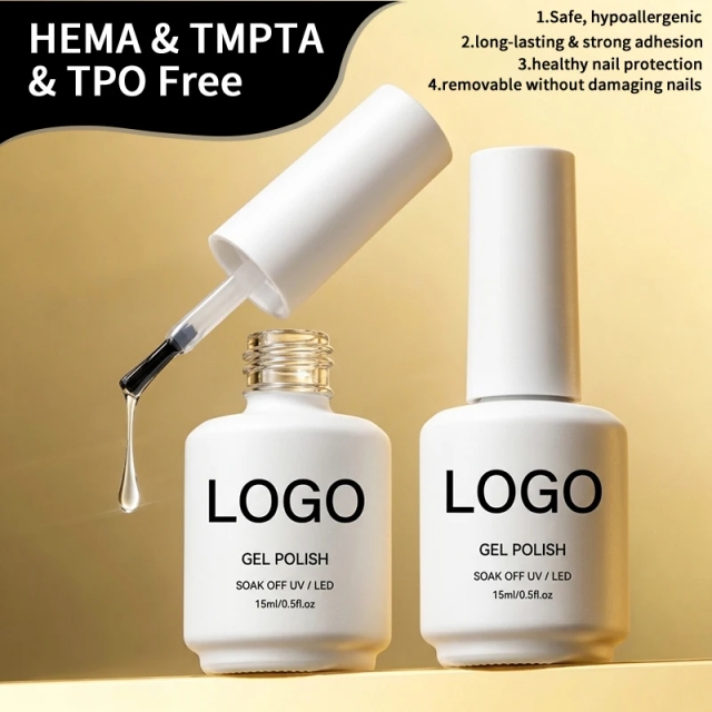Bare-feel Base Coat HEMA Free TPO Free Hypoallergenic Moderate Consistency No Bubbles Clear UV LED Gel Polish for Professional