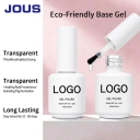 15ml French Style UV LED Chrome Base Gel Color HEMA-Free Pink Nude Rubber Base Coat with Elastic Resin and Rubber Base