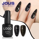 Black Crackle Gel 60s Cure Bottled Nail Art Gel with Color Mixing Special Cracked Texture & Layered Designs for Unique Effects