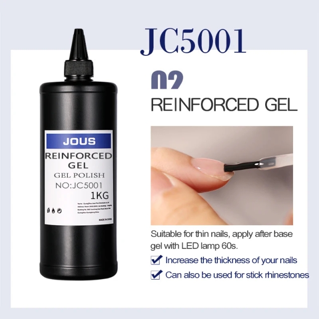 JOUS High Viscosity Nail Reinforce Gel Perfect for Building & Tips Application with Strong Hardening Effect Anti-Breakage