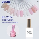 High Hardness Custom No Wipe Top Coat Sealing Gel Anti Scratch Resists Damage 1kg Bulk Refill UV LED Professional Salon