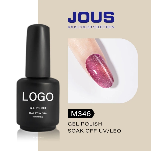 JOUS Crystal Holographic Cat Eye Gel Polish with Magnetic Moonlight Shifting Effect High Gloss Smooth Finish for Nail Art Design