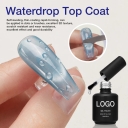 No Yellowing Fast 3D Water Bead 15ml Water Drop Top Coat for Nail Professional Tempered Top Coat Gel Polish UV Led