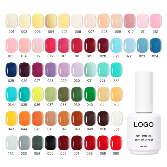 JOUS OEM ODM High Quality Personalized Gel Polish Bottle15ml Regular Nail Polish Long Lasting Glass Uv Gel Nail Polish for Salon