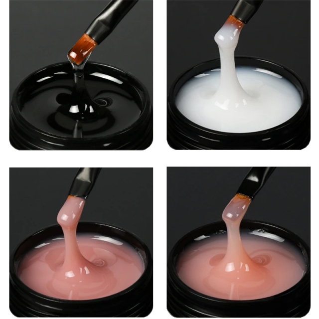 JOUS Soak Off Flexible Russian Nude Base Coat for Natural Nail Protection & Strengthening Quick 60s Cure Nail Salon Supplies