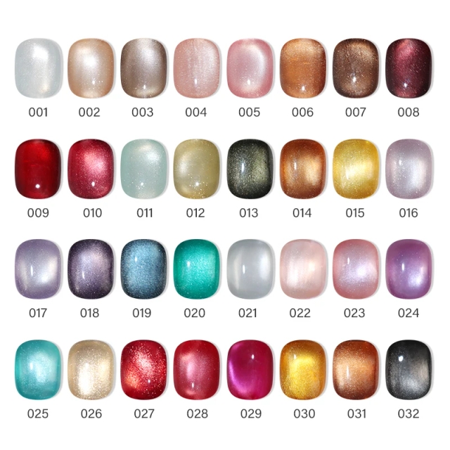 JOUS 32 Colors High Quality 15ml Cat Eye Water Base French Luxury 9D Magnetic UV Nail Gel Private Label Wholesale Long-lasting