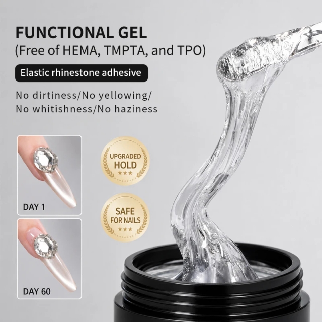 OEM Custom Private Label Adhesive Hema Free Tips Nails Soft Gel Professional HEMA TOP Free Clear Non Stick Hand Nail Gel