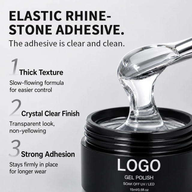 OEM Custom Private Label Adhesive Hema Free Tips Nails Soft Gel Professional HEMA TOP Free Clear Non Stick Hand Nail Gel