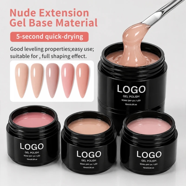 Nail Supplies Nude Poly Extension Gel Polish Base Material Soak Off Long Lasting  Tpo Free Hema Free TMPTA Free