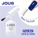 Glass Top Coat HEMA TMPTA Free TPO Free Non-yellowing Scratch Resistant Stain Proof Acid Free Vegan UV Gel for Professional Use