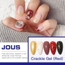 Vibrant Red Cracked Effect Gel Polish for Nail Art Buildable Layering for Dramatic Texture for Punk Grunge &Artistic Nail Design