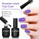 OEM High Hardness Strong Stain Resistance Crack-resistant Russian-style Top Coat Gel Polish Super Shiny diamond Gel Top Coat Gel