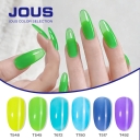 JOUS Semi-Transparent Buildable Milky Gel Polish for Jelly Effect Salon Nail Art with Layered Sheer Finish Soak Off UV/LED Cured