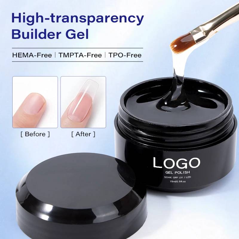 High-transparency Poly Nail Extension Gel Set HEMA TPO TMPTA Free Nail Extension Gel Polish Healthy  for Nails