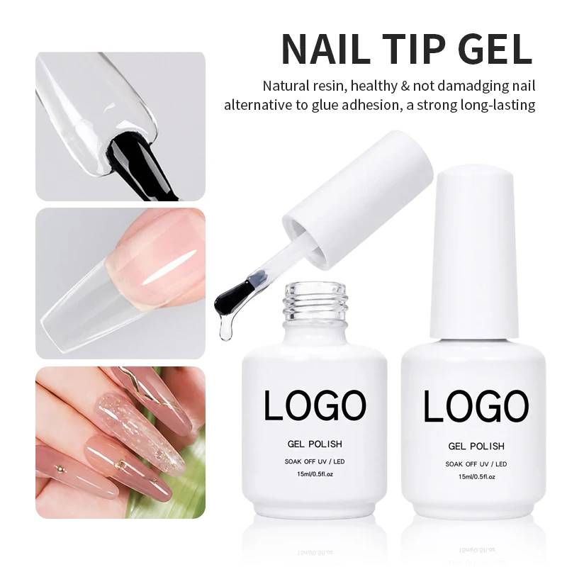 15ml Safe Odorless Natural Resin Uv Gel Private Label Wholesale Long Lasting Strong Nail Glue Soft Gel Nail Tips Glue Adhesive