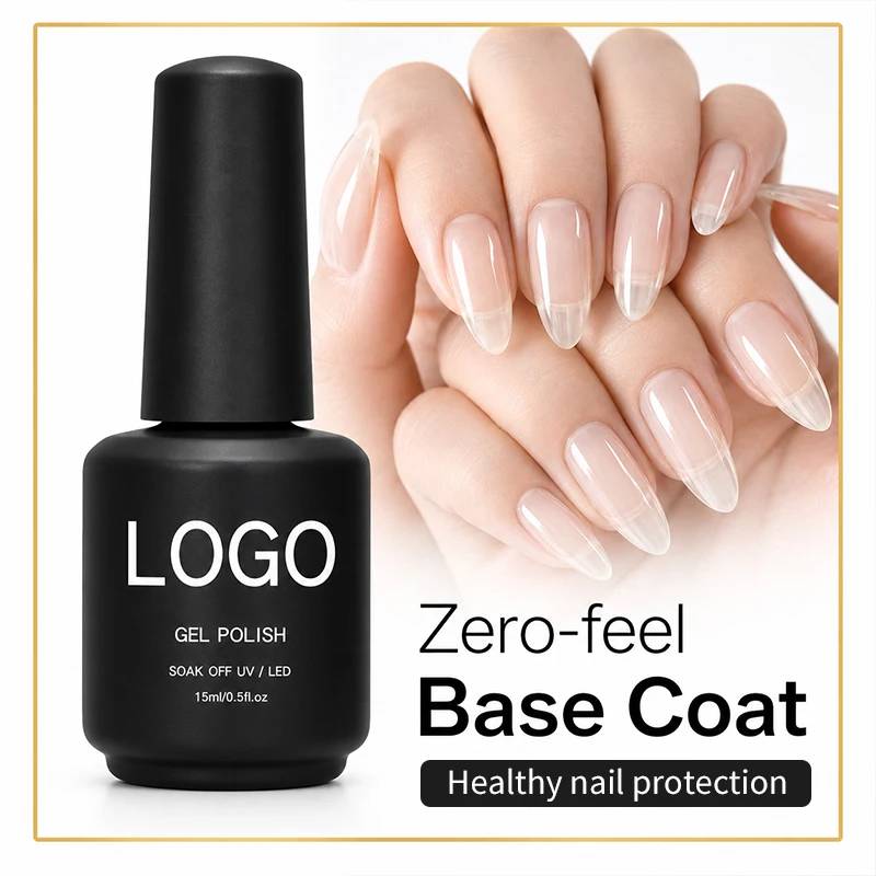 Allergy-safe Base Gel 3-Free HEMA TPO Free Non-toxic Crystal Clear Protective Barrier Healthy Nail Foundation for Global Trade